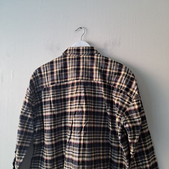 NWOT Everlane Boxy Flannel Shirt Button-Down Top Brown Multi Plaid Womens Size S - Picture 8 of 11